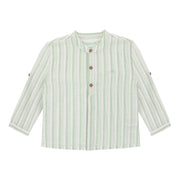 Striped roll-up sleeve shirt