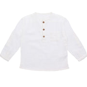 Cotton Gauze roll-up sleeve shirt