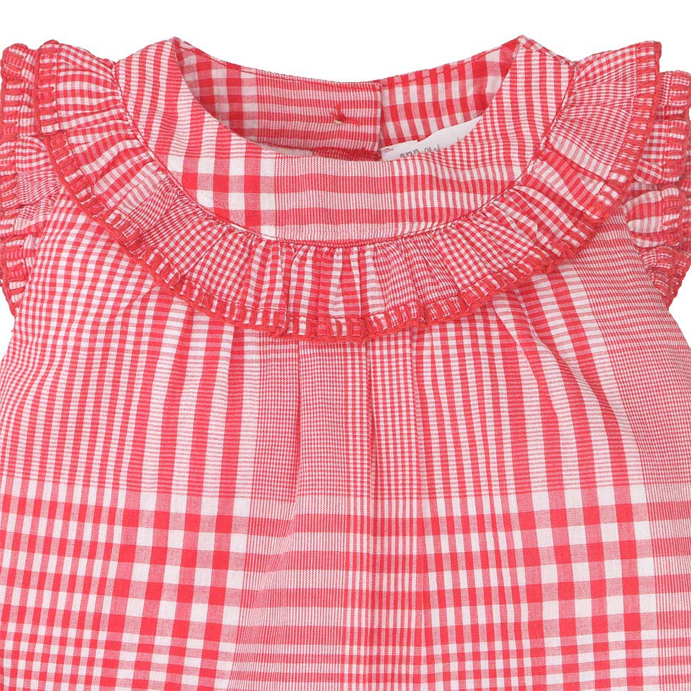 Chequered playsuit