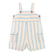 Seersucker striped overalls