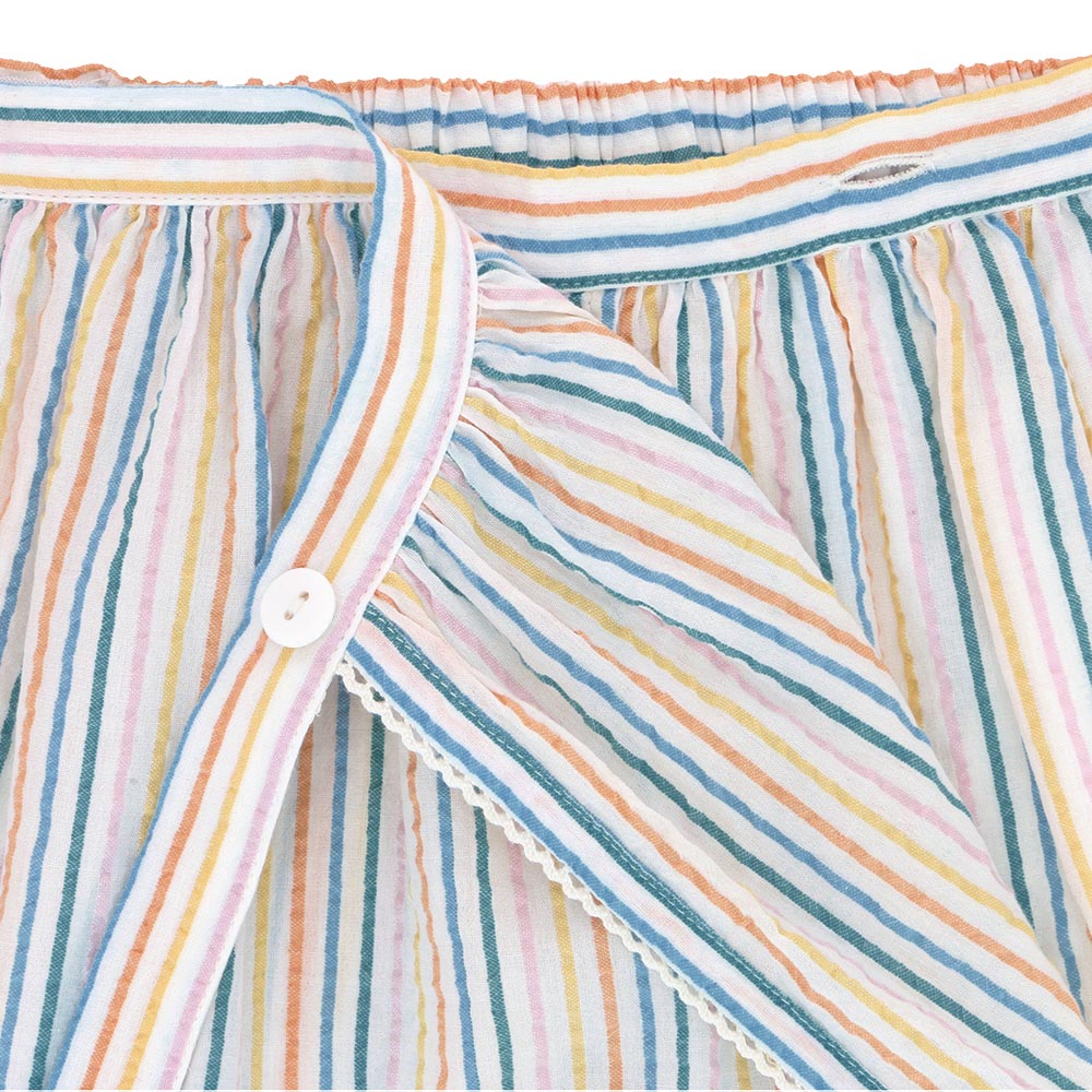 Seersucker striped skorts
