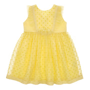 Tulle dress with flower applique