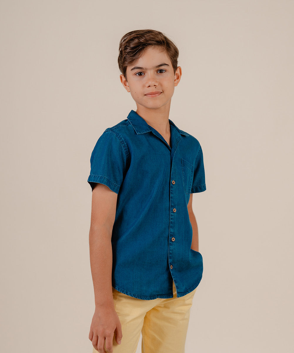 Cotton linen shorts
