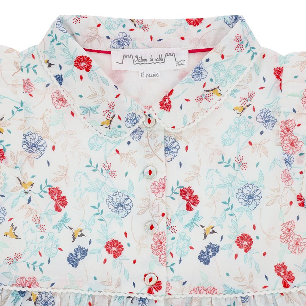 Spring Festival printed romper dress