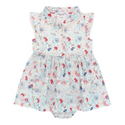 Spring Festival printed romper dress